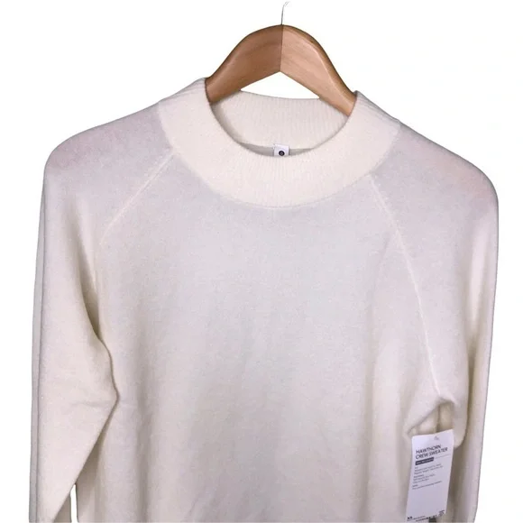Athleta Hawthorne Crewneck Sweater Long Sleeve Cream Size XS Merino Wool 632070 - Picture 4 of 9